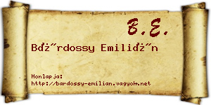 Bárdossy Emilián névjegykártya